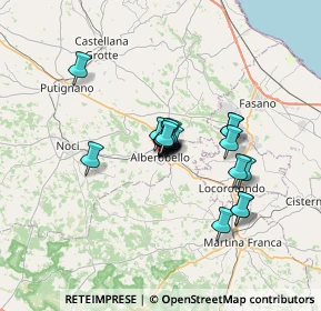 Mappa Piazza Re Ferdinando IV di Borbone, 70011 Alberobello BA, Italia (4.6425)