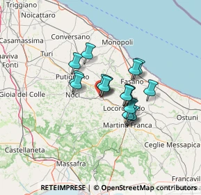 Mappa Via Capitan di Mola, 70011 Alberobello BA, Italia (9.37588)