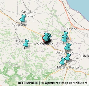 Mappa Via Generale Diaz, 70011 Alberobello BA, Italia (4.788)
