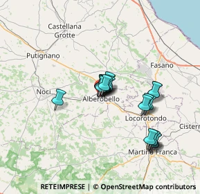 Mappa Via Generale Diaz, 70011 Alberobello BA, Italia (5.7445)