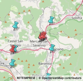 Mappa Via San Francesco, 84085 Mercato San Severino SA, Italia (4.76727)