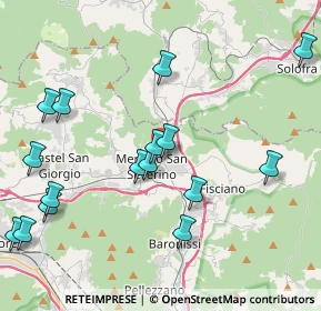 Mappa Via San Francesco, 84085 Mercato San Severino SA, Italia (5.31176)