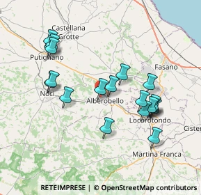 Mappa Via Salvo D'acquisto, 70011 Alberobello BA, Italia (7.94)