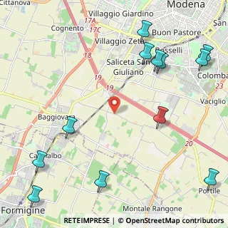 Mappa Strada Cadiane, 41126 Modena MO, Italia (3.08167)