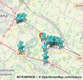 Mappa Via Carrici, 41013 Castelfranco Emilia MO, Italia (3.41444)