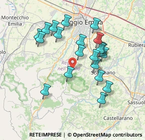 Mappa Via Castellana, 42020 Albinea RE, Italia (7.011)