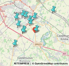 Mappa Stradello Tiepido, 41126 San Damaso MO, Italia (3.56083)