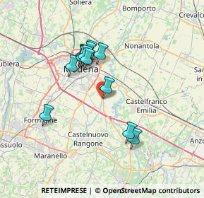 Mappa Stradello Tiepido, 41126 San Damaso MO, Italia (6.12769)