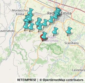 Mappa Via Vendina, 42030 Vezzano Sul Crostolo RE, Italia (6.8465)