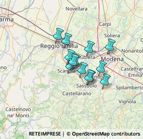 Mappa Via Padre Sacchi, 42019 Scandiano RE, Italia (8.34077)