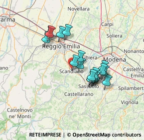 Mappa Via del Mulino, 42019 Scandiano RE, Italia (11.18667)