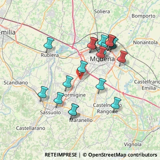 Mappa Fossa, 41126 Modena MO, Italia (7.16895)
