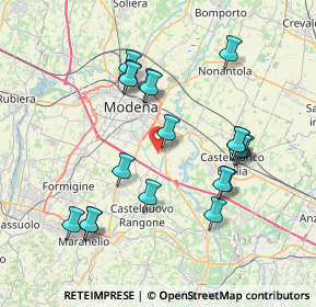 Mappa Str. Baccelliera, 41126 Modena MO, Italia (7.59105)