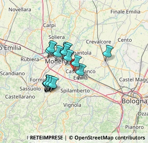 Mappa Via Giambattista Tiepolo, 41013 Castelfranco Emilia MO, Italia (10.819)