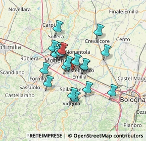 Mappa Via Giambattista Tiepolo, 41013 Castelfranco Emilia MO, Italia (10.3595)