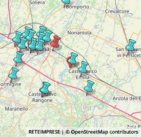 Mappa Via Giambattista Tiepolo, 41013 Castelfranco Emilia MO, Italia (9.315)