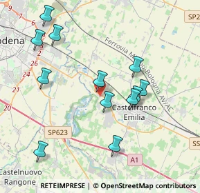 Mappa Via Giambattista Tiepolo, 41013 Castelfranco Emilia MO, Italia (4.05417)