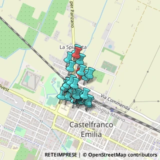 Mappa Via Commenda, 41013 Castelfranco Emilia MO, Italia (0.27857)