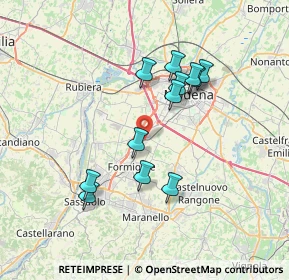 Mappa Via Carlo Goldoni, 41043 Formigine MO, Italia (6.52333)