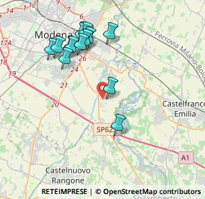 Mappa Via Degli Alpini, 41126 Modena MO, Italia (3.93143)