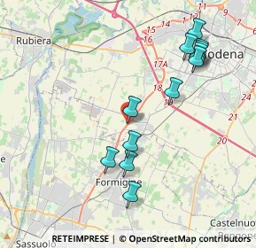 Mappa Strada Provinciale Modena Sassuolo, 41126 Baggiovara MO, Italia (4.09333)