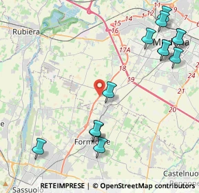 Mappa Strada Provinciale Modena Sassuolo, 41126 Baggiovara MO, Italia (5.43077)