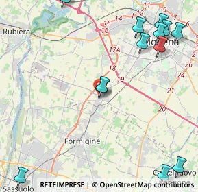 Mappa Via Giuseppe Gambigliani Zoccoli, 41126 Baggiovara MO, Italia (6.37733)