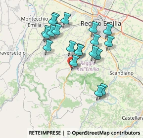 Mappa Via Roma Nord, 42030 Vezzano Sul Crostolo RE, Italia (6.8545)
