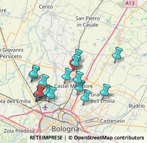 Mappa Via N. Gamberini, 40050 Argelato BO, Italia (7.0775)