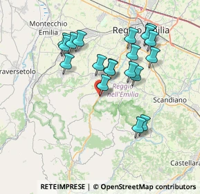 Mappa Via Palmiro Togliatti, 42030 Vezzano Sul Crostolo RE, Italia (6.98947)