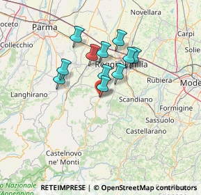 Mappa Via Palmiro Togliatti, 42030 Vezzano Sul Crostolo RE, Italia (10.48636)