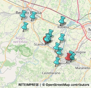 Mappa Via G. Fattori, 42019 Scandiano RE, Italia (6.4425)
