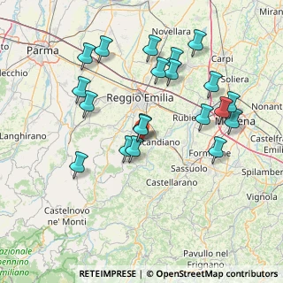 Mappa Via L. Ariosto, 42020 Borzano RE, Italia (15.835)