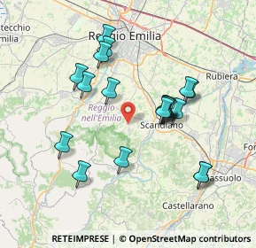 Mappa Via L. Ariosto, 42020 Borzano RE, Italia (6.98211)