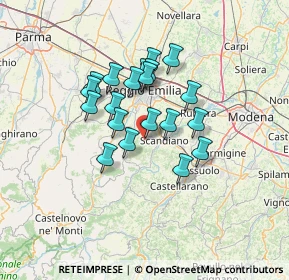Mappa Via G. Chierici, 42020 Albinea RE, Italia (10.475)
