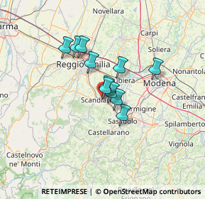 Mappa Via Marino Mazzacurati, 42019 Scandiano RE, Italia (8.88091)