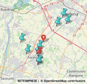 Mappa Strada Nazionale Giardini, 41043 Formigine MO, Italia (3.66273)