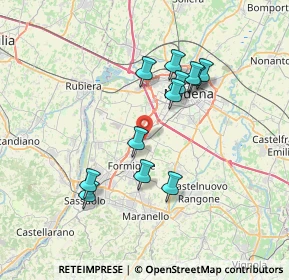 Mappa Strada Nazionale Giardini, 41043 Formigine MO, Italia (6.53667)