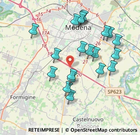 Mappa Stradello Aggazzotti, 41126 Modena MO, Italia (3.7385)