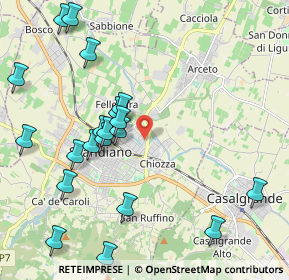 Mappa Via F.lli Rosselli, 42019 Scandiano RE, Italia (2.3995)