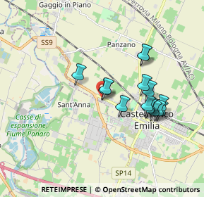 Mappa Via A. Modigliani, 41013 Castelfranco Emilia MO, Italia (1.58333)