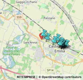 Mappa Via A. Modigliani, 41013 Castelfranco Emilia MO, Italia (1.72438)