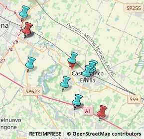 Mappa Via A. Modigliani, 41013 Castelfranco Emilia MO, Italia (4.24)