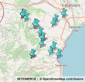 Mappa 88050 Vallefiorita CZ, Italia (7.77765)