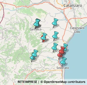 Mappa 88050 Vallefiorita CZ, Italia (7.13929)