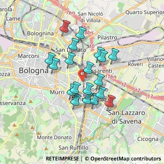 Mappa Via dell'Arcobaleno, 40138 Bologna BO, Italia (1.44632)
