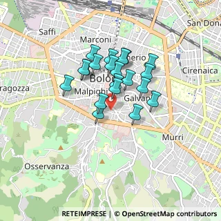 Mappa Via dè Ruini, 40124 Bologna BO, Italia (0.6685)