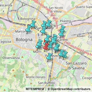 Mappa Via Luciano Montanari Toso, 40138 Bologna BO, Italia (1.192)