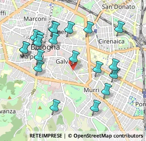 Mappa Via de' Coltelli, 40124 Bologna BO, Italia (1.0745)