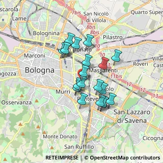 Mappa Via Pietro Mengoli, 40138 Bologna BO, Italia (1.3695)